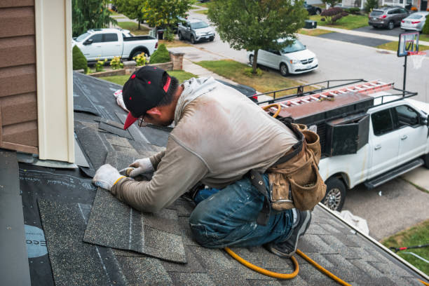 Professional Roof Replacement technician working in Hawleyville, CT